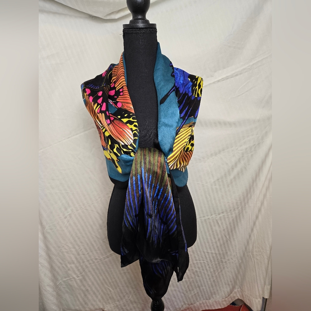 Beautiful Roberto Cavalli Butterfly Scarf.